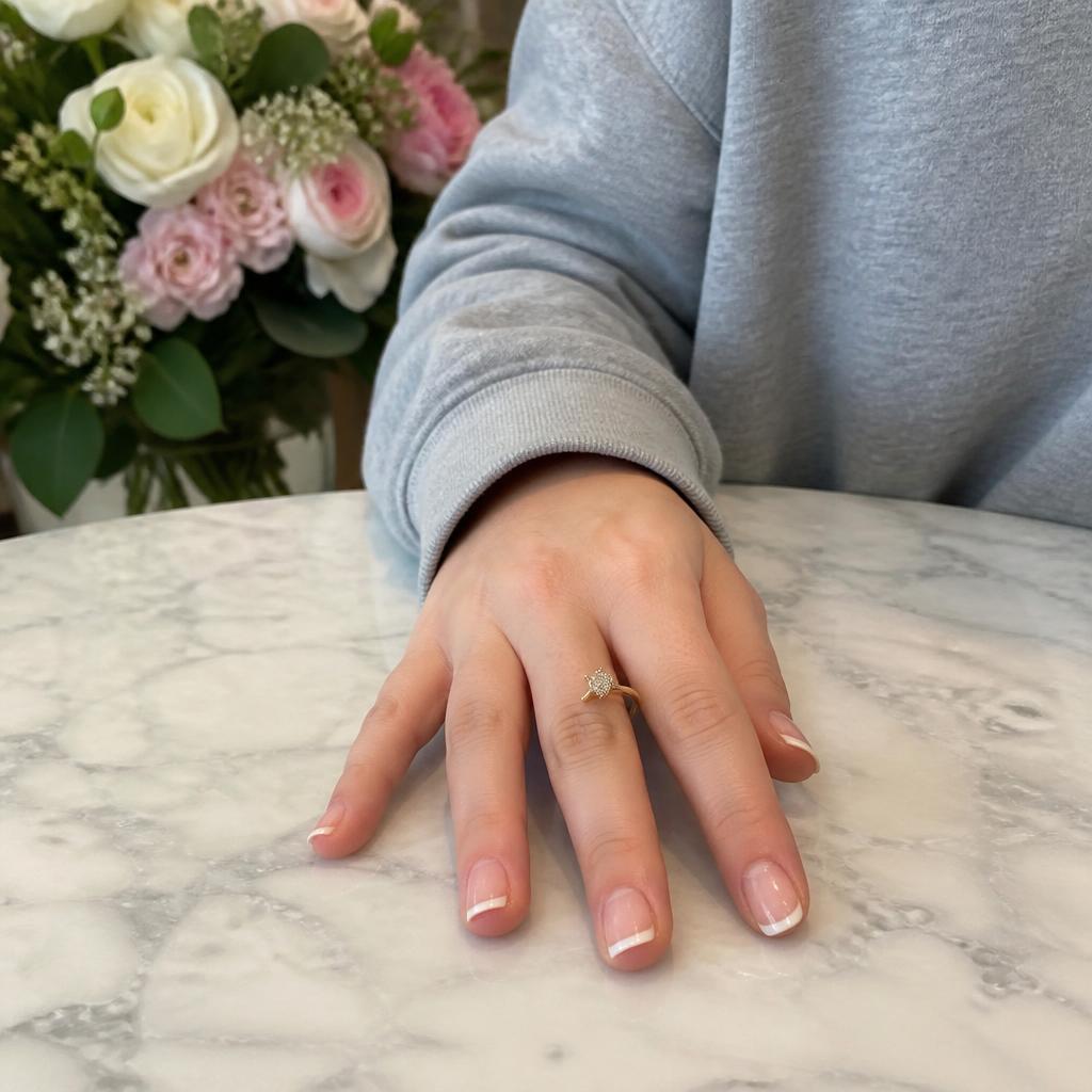 R. R.'s gel French manicure